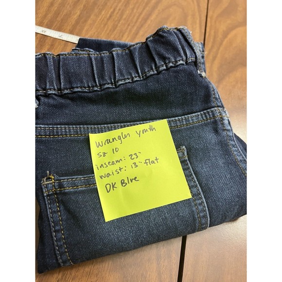 Wranglers Jeans 10 Regular Girls Blue Denim Pull On Stretch Drawstring Waist EUC - Picture 9 of 9